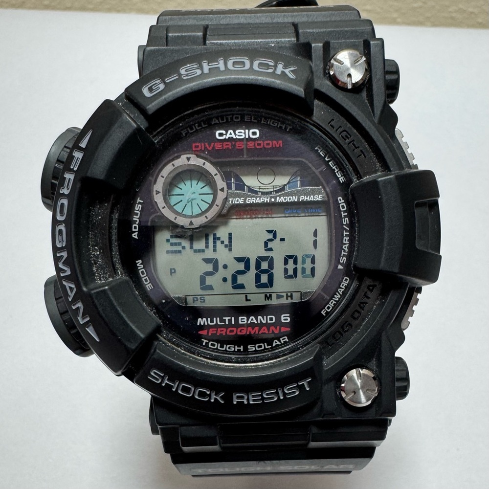 Casio G-Shock Frogman Black Digital Dive Watch - Tough Solar